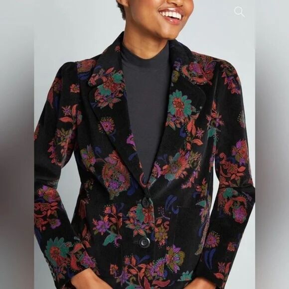 NWT ModCloth Women’s Blazer Padma Black size Large L - Picture 1 of 4